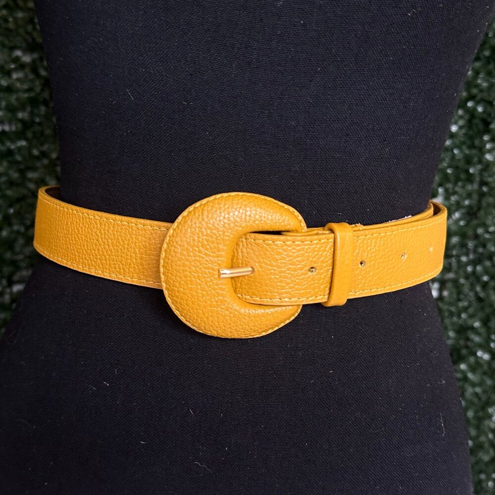 NEW Mustard Brazilian Genuine Leather Belt